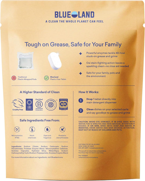 Plastic-Free Dishwasher Detergent Tablets — 60 Loads